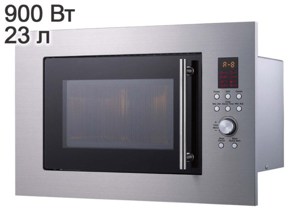 Мікрохвильова піч PKM вбудована гриль 900Вт