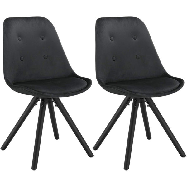 Стілець з оксамиту BH196 (Чорний)Стілець з оксамиту BH196 (Чорний)