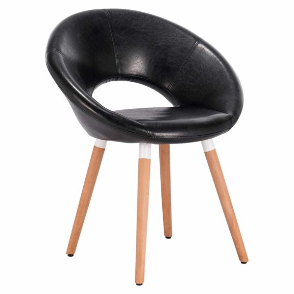 Стілець зі штучної шкіри BH71 (Чорний)Стілець зі штучної шкіри BH71 (Чорний)