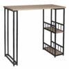 Барний стіл з двома полицями з металевого каркасу та МДФ BT25 (Коричневий світлий)