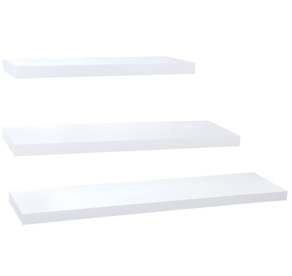 Набір із 3 настінних полиць RG9238 БілийНабір із 3 настінних полиць RG9238 БілийНабір із 3 настінних полиць RG9238 БілийНабір із 3 настінних полиць RG9238 Білий