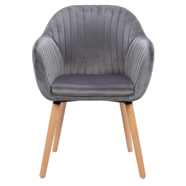 Стілець з оксамиту BH95 (Темно сірий)Стілець з оксамиту BH95 (Темно сірий)