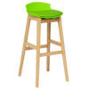Стільці із пластику та дерева BH56 (Зелений) Стільці із пластику та дерева BH56 (Зелений)