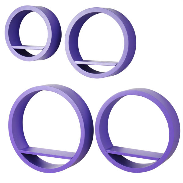 Набір із 4 настінних круглих полиць RG9281 (Фіолетовий)Набір із 4 настінних круглих полиць RG9281 (Фіолетовий)Набір із 4 настінних круглих полиць RG9281 (Фіолетовий)Набір із 4 настінних круглих полиць RG9281 (Фіолетовий)