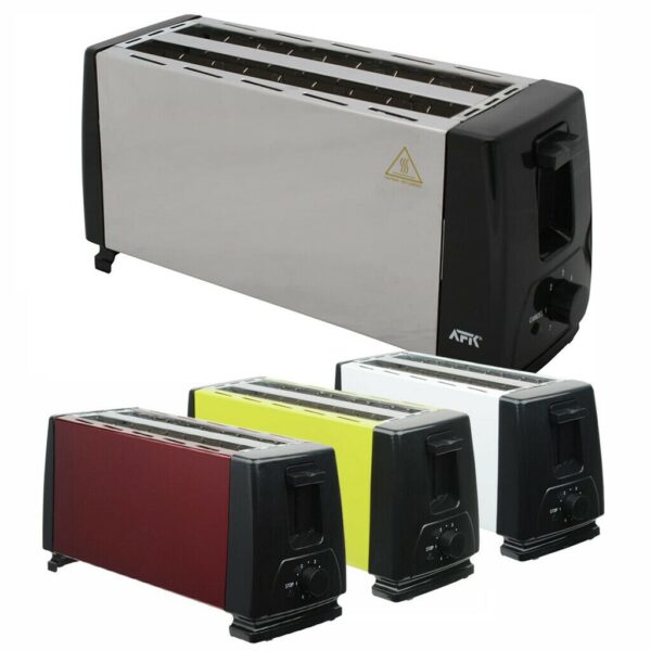 Тостер з нержавіючої сталі на 4 скибочки 2 жаровні 1300 Вт