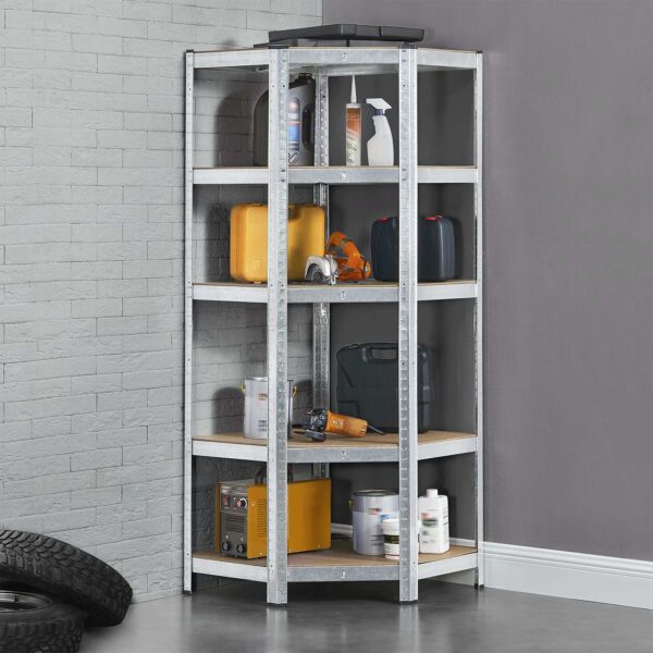 Стелаж кутовий для зберігання з оцинкованого металу на 5 полиць Corner Basic 180 x 70Стелаж кутовий для зберігання з оцинкованого металу на 5 полиць Corner Basic 180 x 70Стелаж кутовий для зберігання з оцинкованого металу на 5 полиць Corner Basic 180 x 70