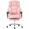 Офісне крісло м'яке з підставкою для ніг Trisens BS09 рожевий Німеччина